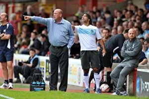Pre Season Friendly - Accrington Stanley v Coventry City - Crown Ground Collection: Andy Thorn and Richard Shaw Giving Instructions: Coventry City's Pre-Season Preparation at