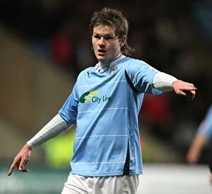 Images Dated 1st February 2011: Aron Gunnarsson in Action for Coventry City against Nottingham Forest (Championship, 01-02-2011)