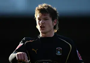 Images Dated 2009 December: Aron Gunnarsson of Coventry City in Action against Scunthorpe United in the Coca-Cola Football League Championship