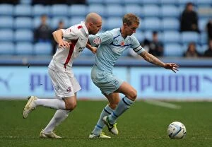 Images Dated 10th November 2012: Battle for the Ball: Coventry City vs Scunthorpe United in Football League One
