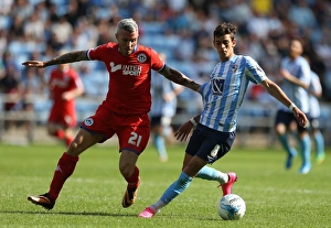 Sky Bet League One - Coventry City V Wigan Athletic - Ricoh Arena Prints: Battle for the Ball: Coventry City vs. Wigan Athletic - Sky Bet League One Rivalry