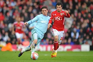 Images Dated 9th April 2012: Battle for the Ball: Foster vs