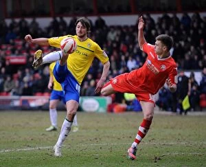 Images Dated 1st April 2013: Battle for the Ball: Jamie Paterson vs. Adam Barton - Coventry City vs
