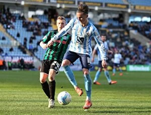 Images Dated 5th March 2016: Battle for the Ball: Maddison vs. Allen in Coventry City's Sky Bet League One Clash