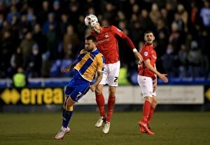 Images Dated 8th March 2016: Battle for the Ball: Martin vs. Vassell - Coventry vs. Shrewsbury in Sky Bet League One