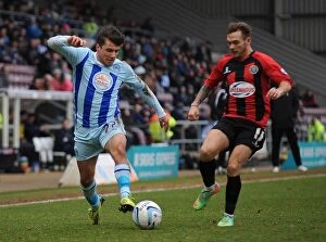 Images Dated 2nd March 2014: Battle for the Ball: Petrasso vs. Taylor Clash - Coventry City vs