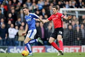 Football Soccer Birmpics Full Length Prints: Battle for the Ball: Rickets vs. O'Shea - Sky Bet League One Clash