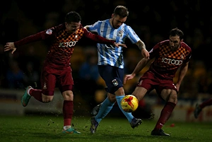 Images Dated 2015: Battle for the Ball: Rory McArdle vs. Adam Armstrong - Sky Bet League One Clash