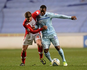 Images Dated 2012 November: Battle at Ricoh Arena: Franck Moussa vs