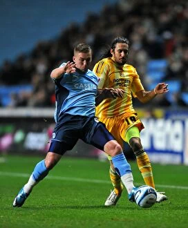 Images Dated 9th December 2009: Battle for Supremacy: Coventry City vs. Newcastle United in the Championship - Freddy Eastwood vs