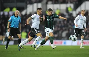 Images Dated 2012 January: Battleground Pride Park: Deegan vs Bailey - Coventry City vs Derby County Championship Clash