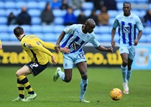 Images Dated 31st January 2015: Battling for the Ball: Coventry City vs Rochdale in Sky Bet League One