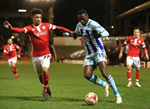 Sky Bet League One - Barnsley V Coventry City - Oakwell Prints: Battling for Control: Holgate vs. Nouble in Sky Bet League One Clash at Oakwell