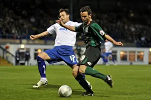 Battling for Supremacy: Roy O'Donovan vs Mark Hughes in Coventry City's Carling Cup Clash at Gigg Lane