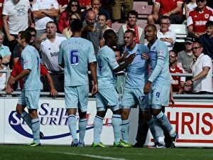 Sky Bet League One : Coventry City v Bristol City : Sixfields Stadium : 11-08-2013 Collection: Billy Daniels Scores the Thrilling Winning Goal for Coventry City vs