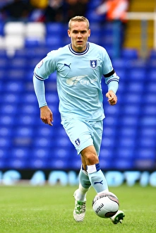 Images Dated 2011 August: Birmingham City vs Coventry City: Clash at St. Andrew's - Chris Hussey, Coventry City