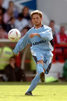 Images Dated 2004: Bjarni Gudjonssen in Action for Coventry City vs Nottingham Forest (2004)