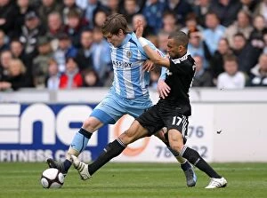 Images Dated 7th March 2009: Bosingwa vs. Gunnarsson: A Battle for the Ball in the Intense FA Cup Sixth Round Clash between