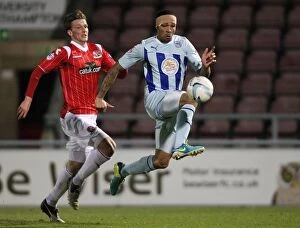 Images Dated 5th March 2014: Callum Wilson Scores Dramatic Goal Against Walsall at Coventry City's Sixfields Stadium