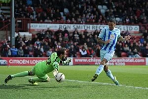 Sky Bet League One : Brentford v Coventry City : Griffin Park : 22-03-2014 Collection: Callum Wilson Scores First Goal for Coventry City in Sky Bet League One Match Against Brentford