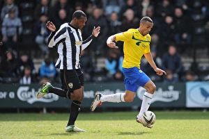 Images Dated 2013 April: Callum Wilson Slips Past Krystian Pearce: Coventry City vs Notts County, Npower League One