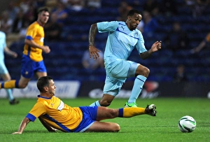 Images Dated 2013 July: Callum Wilson's Agile Escape: Overcoming John Dempster in the Mansfield Town Friendly (July 26)
