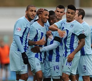 Images Dated 13th October 2013: Callum Wilson's Brace: Coventry City's Victory over Sheffield United (Sky Bet League One)