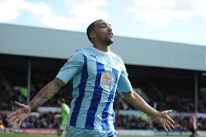 Sky Bet League One : Brentford v Coventry City : Griffin Park : 22-03-2014 Collection: Callum Wilson's Thrilling Goal: Coventry City's Victory at Brentford's Griffin Park