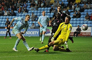 Images Dated 2012 August: Carl Baker Scores Hat-trick: Coventry City vs Birmingham City in Capital One Cup Round 2