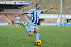 Images Dated 2013 November: Carl Baker at Sixfields Stadium: Coventry City vs Tranmere Rovers