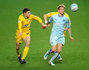 06-03-2012 V Crystal Palace, Ricoh Arena Prints: Carl Baker Tackles Owen Garvan and Dean Moxey: Intense Moment from Coventry City vs Crystal Palace