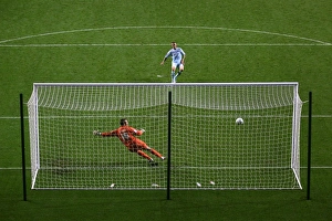 Johnstone's Paint Trophy : Northern Section : Coventry City V Burton Albion : Ricoh Arena : 04-09-2012 Prints: Carl Baker's Decisive Penalty: Coventry City's Johnstones Paint Trophy Victory over Burton Albion