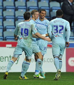 FA Cup : Round 2 : Coventry City V Morcambe : Ricoh Arena :01-12-2012 Prints: Carl Baker's FA Cup Goal Celebration vs Morecambe (December 2012, Coventry City)