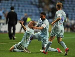 Images Dated 28th August 2012: Carl Baker's Hat-Trick: Coventry City Stuns Birmingham City in Capital One Cup Second Round