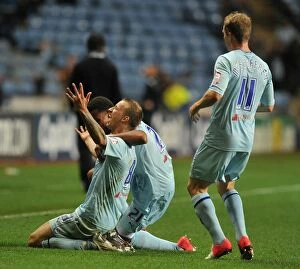 Images Dated 28th August 2012: Carl Baker's Hat-Trick: Coventry City's Triumph over Birmingham City in Capital One Cup