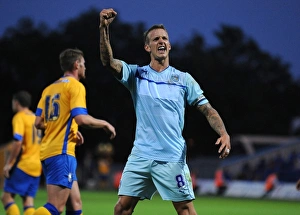 Images Dated 2013 July: Carl Baker's Penalty Win: Coventry City's Triumph Over Mansfield Town (July 2013)