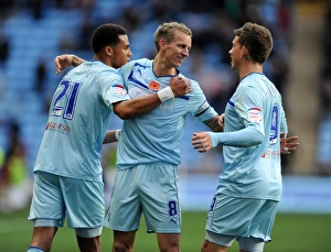 Images Dated 2012 November: Carl Baker's Strike: Coventry City's Opening Goal vs. Scunthorpe United (2012)