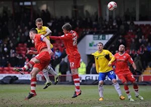 Images Dated 1st April 2013: Carl Baker's Thrilling Header for Coventry City against Walsall in Npower League One