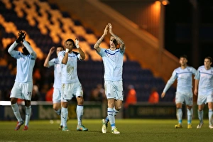 Images Dated 2012 November: Carl Baker's Triumphant Moment: Coventry City FC Celebrates Victory Over Colchester United