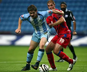 Images Dated 2008 August: Carling Cup Clash: Aron Gunnarsson vs Ben Harding - Coventry City vs Aldershot Town Showdown