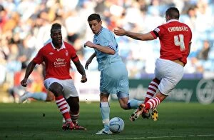 Images Dated 15th October 2011: Championship Clash: Jutkiewicz vs. Chambers - Coventry City vs. Nottingham Forest