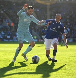 Images Dated 3rd March 2012: Championship Showdown: Konchesky vs Bell at The King Power Stadium (March 3)