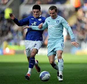 03-03-2012 V Leicester City, The King Power Stadium Prints: Championship Showdown: Marshall vs McSheffrey - A Riveting Clash at The King Power Stadium (March 3)