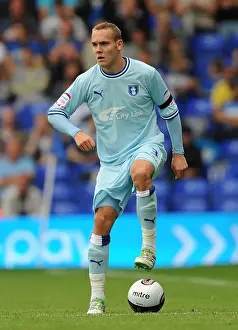 Images Dated 2011 August: Chris Hussey of Coventry City Facing Off Against Birmingham City in Npower Championship Action at St