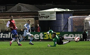 Images Dated 2012 October: Chris Hussey Scores Coventry City's Fourth Goal in Johnstone's Paint Trophy Match