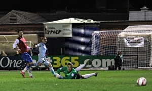 Images Dated 2012 October: Chris Hussey Scores Coventry City's Fourth Goal in Johnstones Paint Trophy Match Against York City