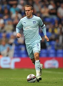 Images Dated 13th August 2011: Chris Hussey vs. Birmingham City: Coventry City's Defender Faces Off in the 2011-12 Npower