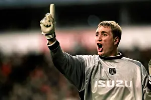Chris Kirkland of Coventry City Faces Liverpool in FA Carling Premiership Showdown (12-11-2000)
