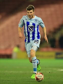 Images Dated 3rd March 2015: Chris Stokes of Coventry City Facing Off Against Barnsley in Sky Bet League One