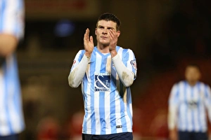 Season 2015-16 Prints: Chris Stokes of Coventry City Salutes Fans after Barnsley Victory